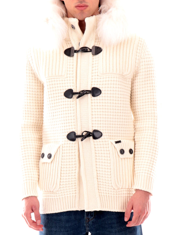 BARK Giubbotto con pelliccia Duffle Coat Lurex Bark - Bianco