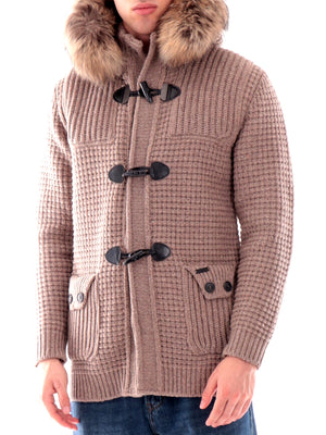 BARK Giubbotto con pelliccia Duffle Coat Lurex Bark - Taupe