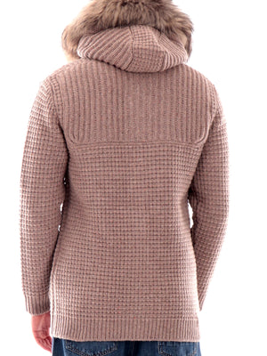 BARK Giubbotto con pelliccia Duffle Coat Lurex Bark - Taupe