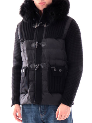 BARK Giubbotto Con Pelliccia Short Down Duffle Coat Bark - Nero