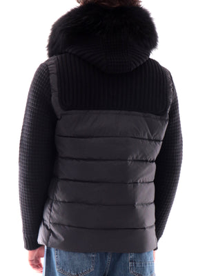 BARK Giubbotto Con Pelliccia Short Down Duffle Coat Bark - Nero