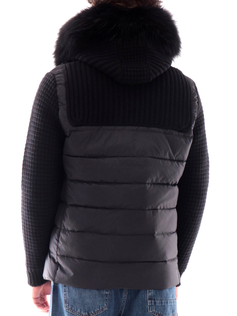 Bark Giubbotto Con Pelliccia Short Down Duffle Coat Bark - Nero