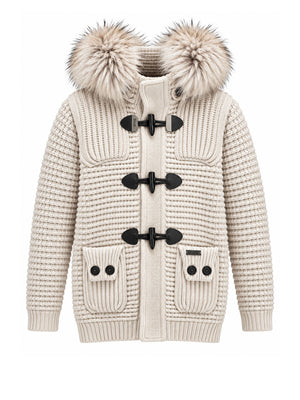 Bark Giubbotto Bark Duffle Coat Lurex - Ghiaccio