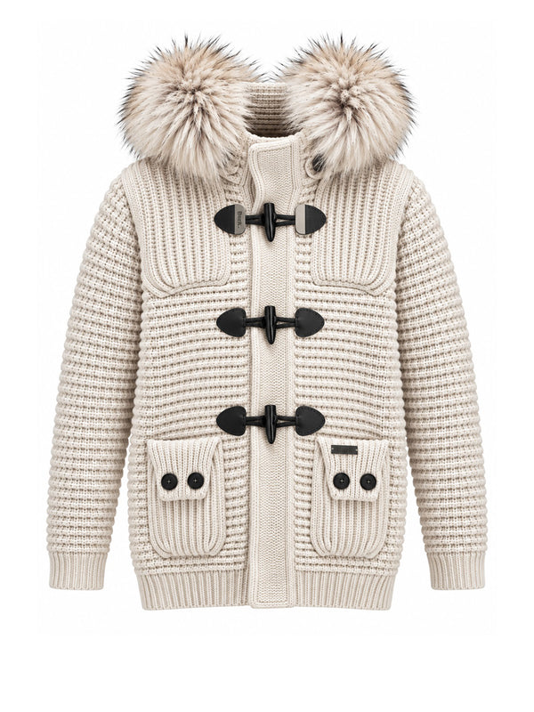 Bark Giubbotto Bark Duffle Coat Lurex - Ghiaccio