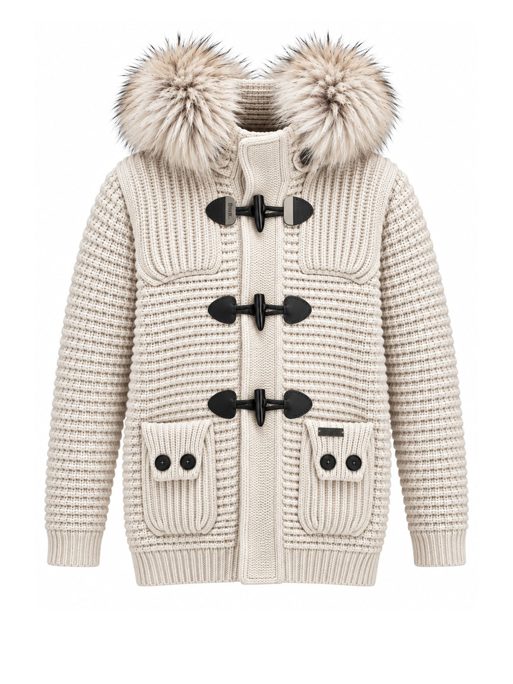 Bark Giubbotto Bark Duffle Coat Lurex - Ghiaccio