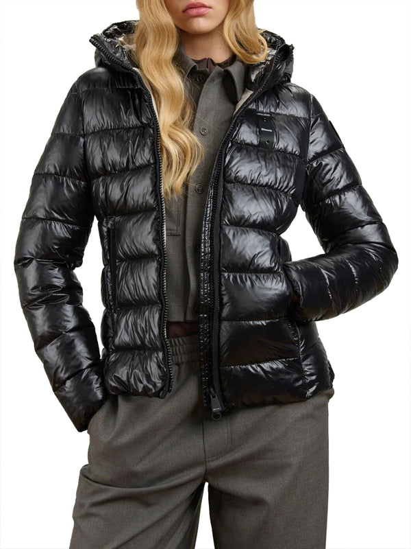 BLAUER Piumino Blauer Imbottito Corto Termico Caroll - Nero Beige