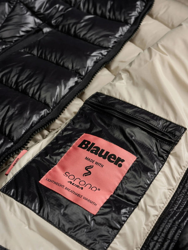 BLAUER Piumino Blauer Imbottito Corto Termico Caroll - Nero Beige