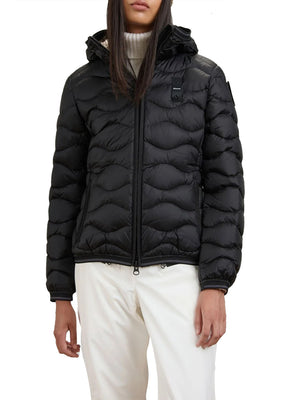 BLAUER Piumino Blauer Corto Imbottito Piuma Camelia - Nero Beige