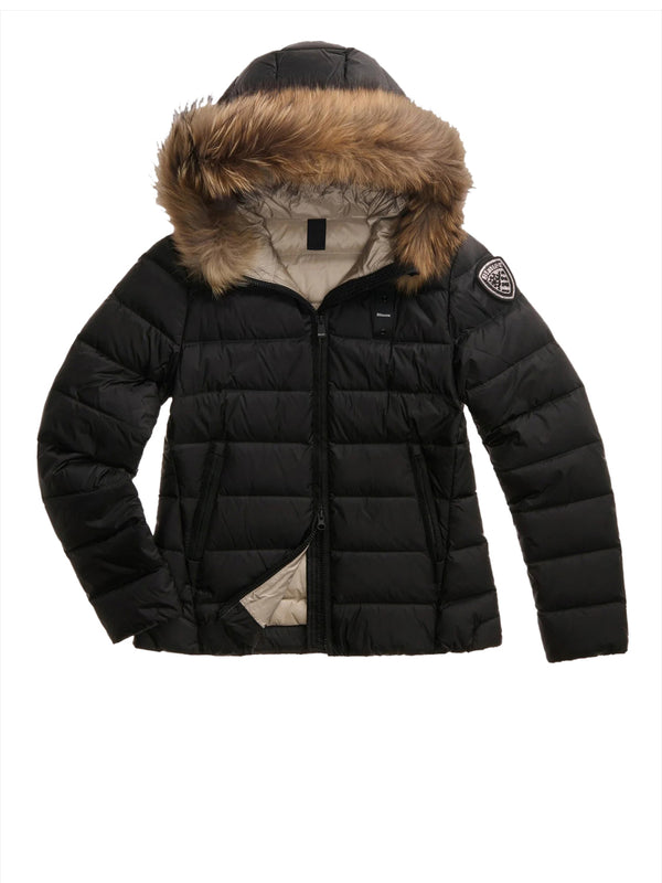 BLAUER Piumino Blauer Corto Imbottito Piuma Arcadia Nero Beige