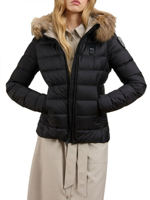 BLAUER Piumino Blauer Corto Imbottito Piuma Arcadia Nero Beige