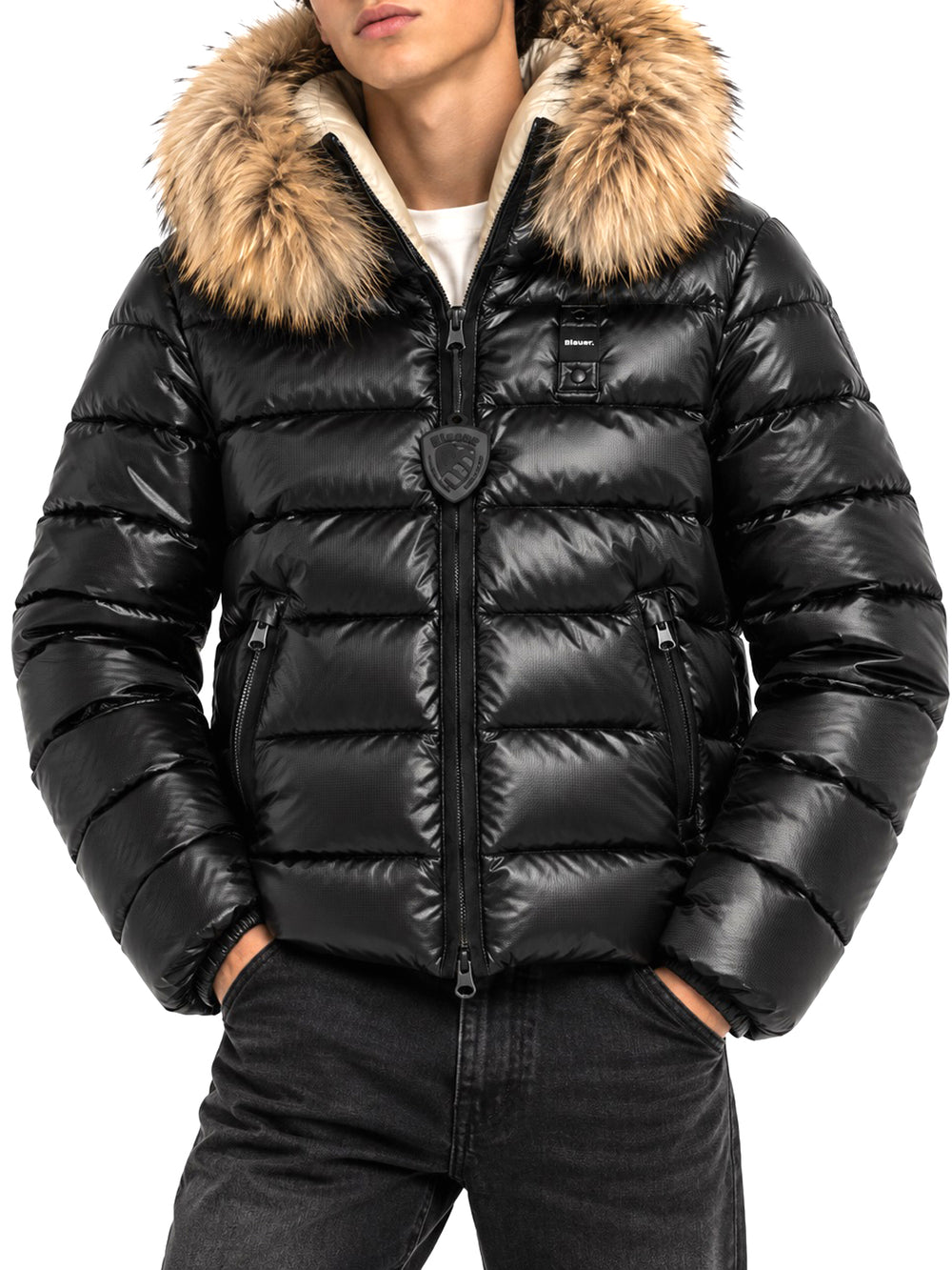 Blauer Piumino Ivory Blauer Nero