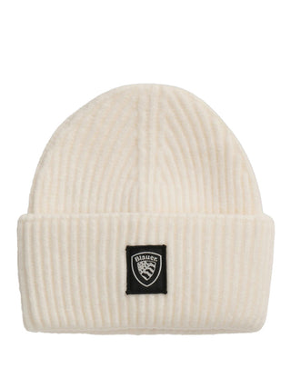 BLAUER Berretto Risvolto Doppio Wabash Bianco