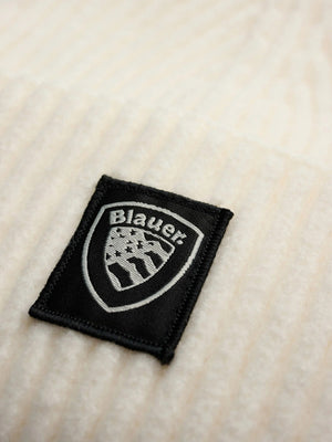 BLAUER Berretto Risvolto Doppio Wabash Bianco