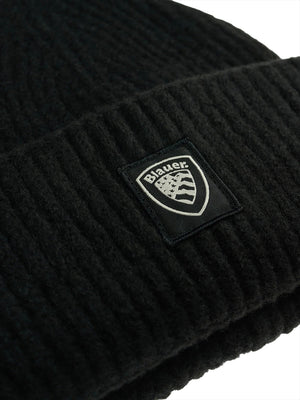 BLAUER Berretto Risvolto Doppio Wabash Nero