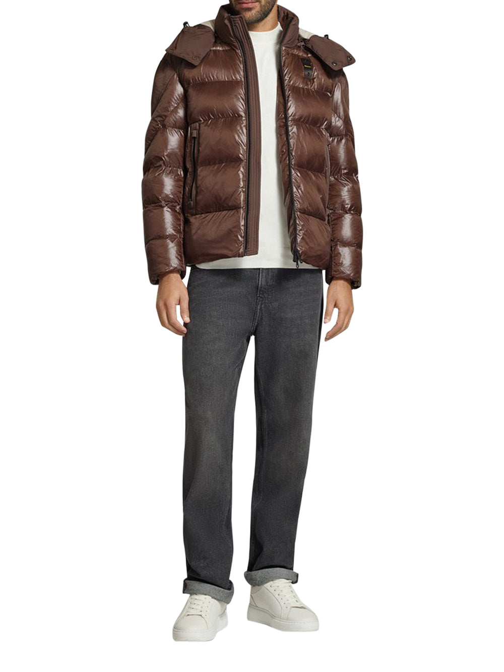 BLAUER Piumino Kiernan Blauer - Marrone/Grigio