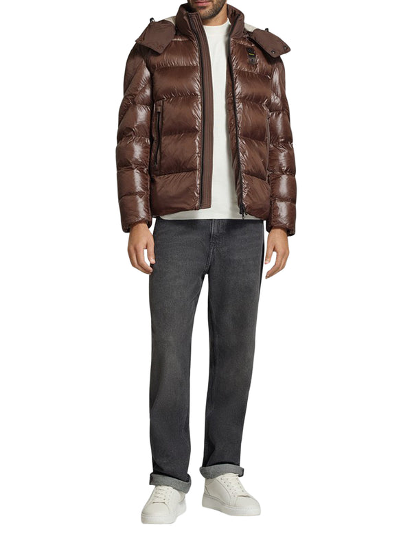 BLAUER Piumino Kiernan Blauer - Marrone/Grigio