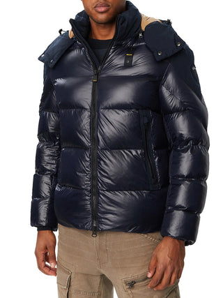 BLAUER Piumino Kiernan Blauer - Blu/Tabacco