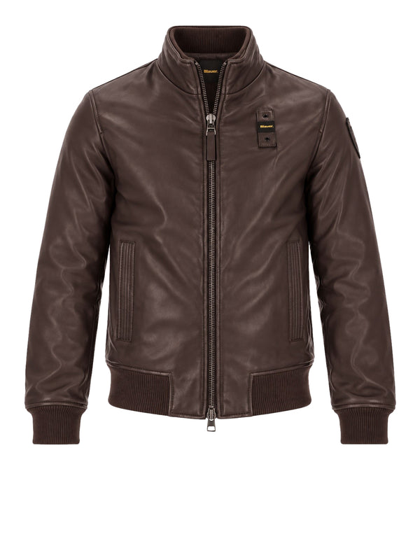 BLAUER Giubbino di Pelle Petrel Blauer - Marrone