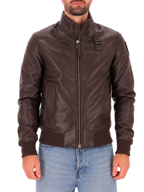 BLAUER Giubbino di Pelle Petrel Blauer - Marrone