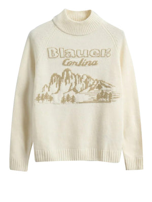 Blauer Maglione Pianozey Blauer - Bianco