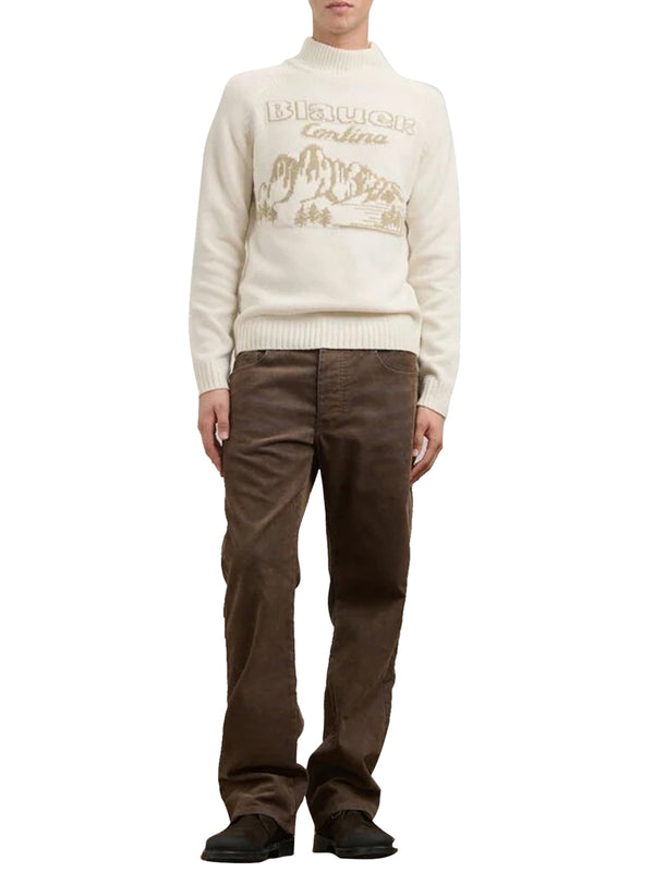 Blauer Maglione Pianozey Blauer - Bianco