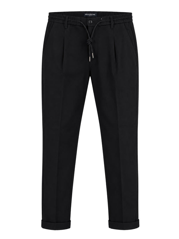 Brian Brome Gentleman Pantalone Brian Brome In Tinta Unita - Nero