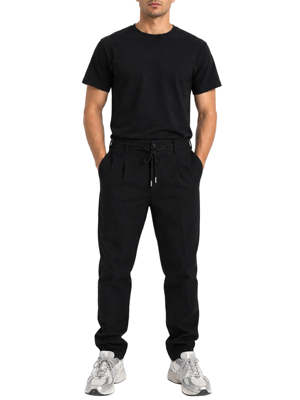 Brian Brome Gentleman Pantalone Brian Brome In Tinta Unita - Nero