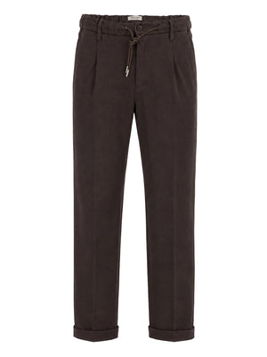 Brian Brome Gentleman Pantalone Brian Brome In Tinta Unita - Marrone