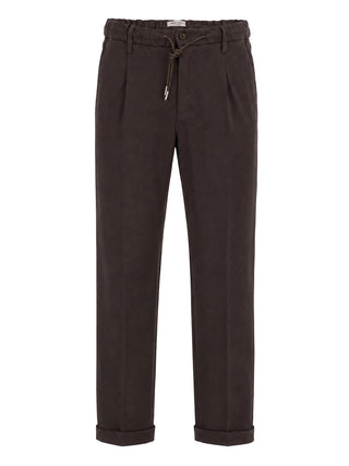 Brian Brome Gentleman Pantalone Brian Brome In Tinta Unita - Marrone