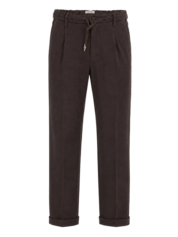 Brian Brome Gentleman Pantalone Brian Brome In Tinta Unita - Marrone
