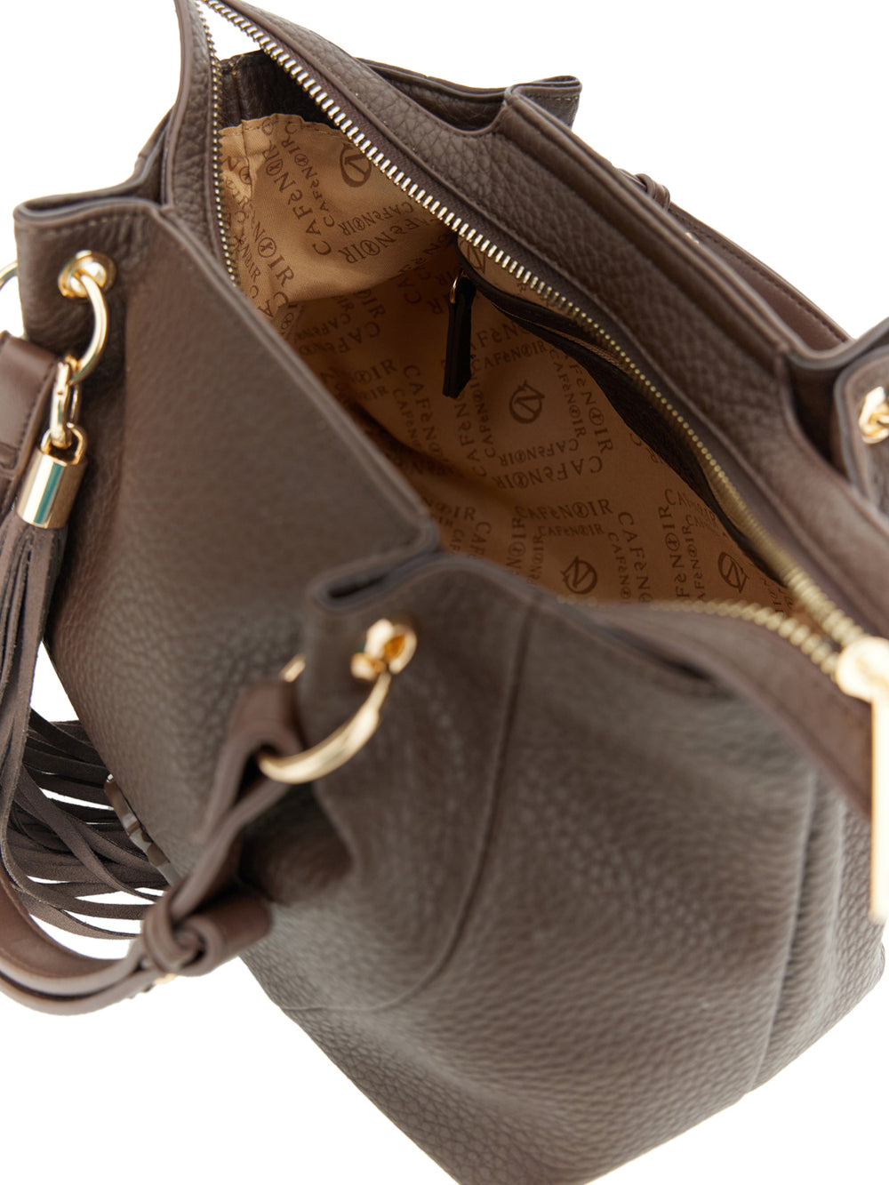 CAFE'NOIR Borsa A Tracolla Cafè Noir Tote Con Pieghe In Materiale Sintetico Marrone