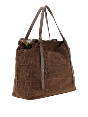 CAFE'NOIR Borsa A Tracolla Cafè Noir Morbida Tote Grande In Materiale Sintetico Marrone