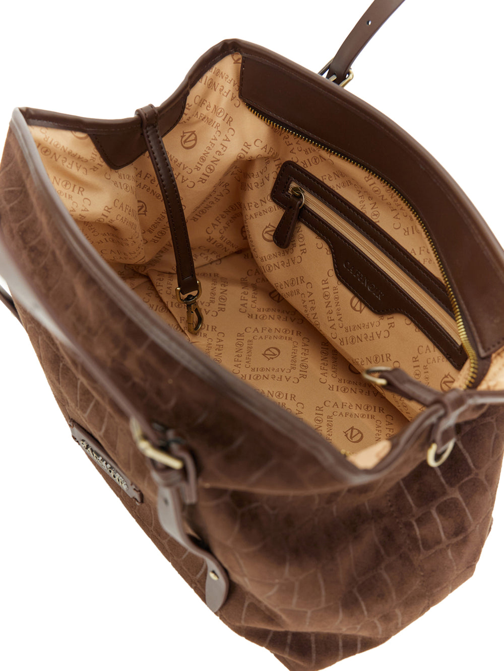 CAFE'NOIR Borsa A Tracolla Cafè Noir Morbida Tote Piccola In Materiale Sintetico Marrone