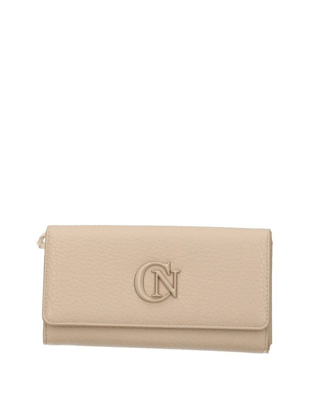 CAFE'NOIR Portafoglio grande con pattina effetto pelle Beige