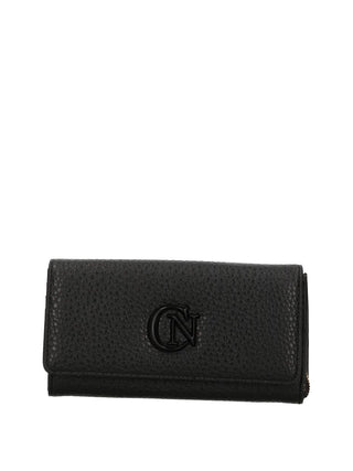 CAFE'NOIR Portafoglio grande con pattina effetto pelle Nero
