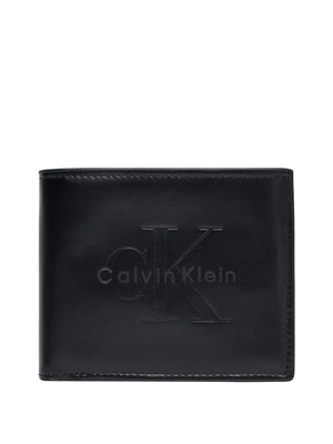 CALVIN ACC.1USCITA Portafoglio Calvin Klein Portamonete Rfid In Nappa - Nero