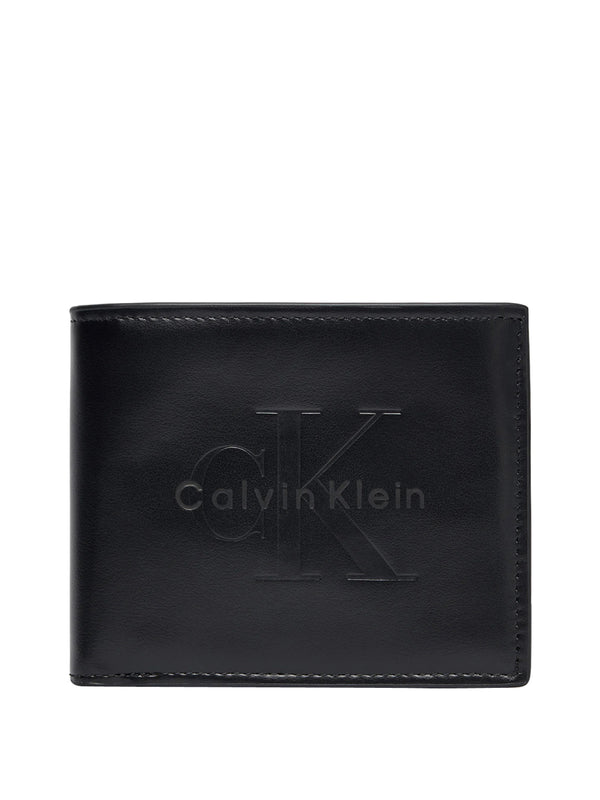 CALVIN ACC.1USCITA Portafoglio Calvin Klein Portamonete Rfid In Nappa - Nero