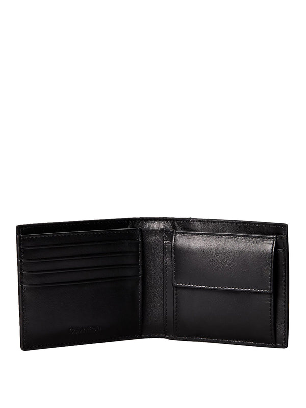 CALVIN ACC.1USCITA Portafoglio Calvin Klein Raised Bilfold w/Coin Nero
