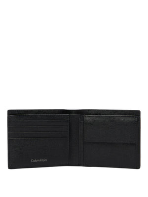 CALVIN ACC.1USCITA Portafoglio Calvin Klein Emblem Bill Fold w/Coin Nero