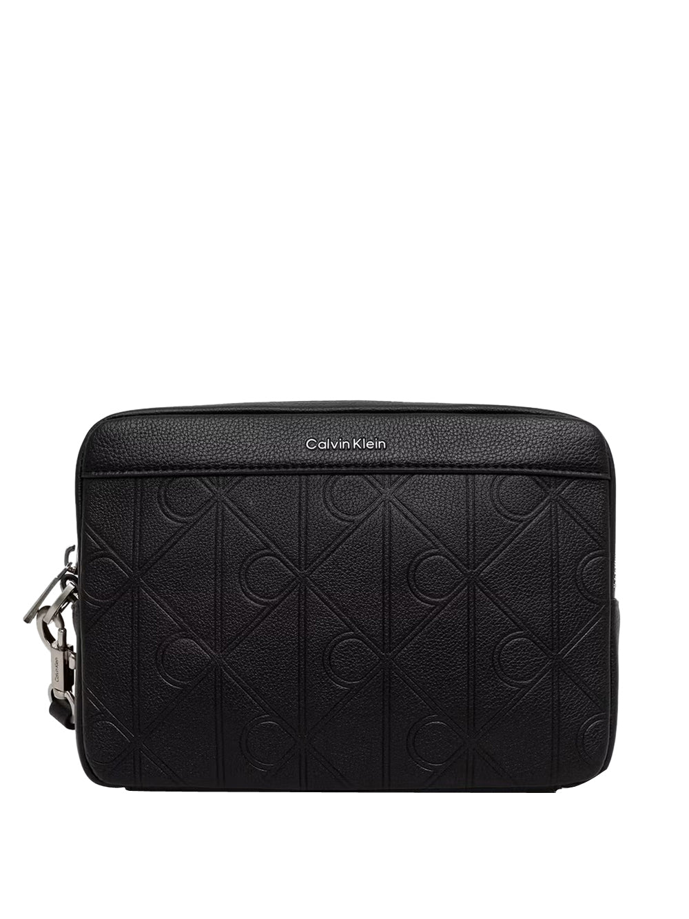CALVIN ACC.1USCITA Pochette Calvin Klein Xl Emblem Aop Embo Ss Pouch W/ H Nero