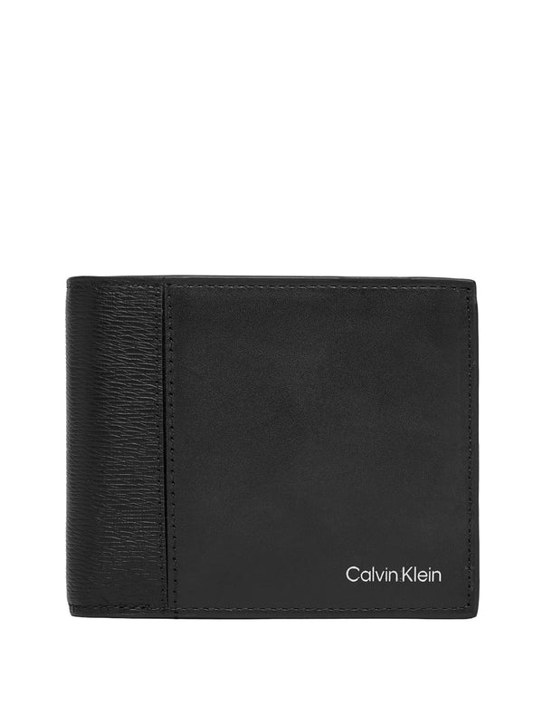 CALVIN ACC.1USCITA Portafoglio Calvin Klein Refined Mix Billfold W Coin Nero
