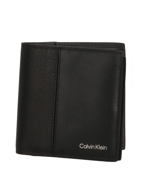 CALVIN ACC.1USCITA Portafoglio Calvin Klein Refined Mix Slim Trifold W Card -Nero