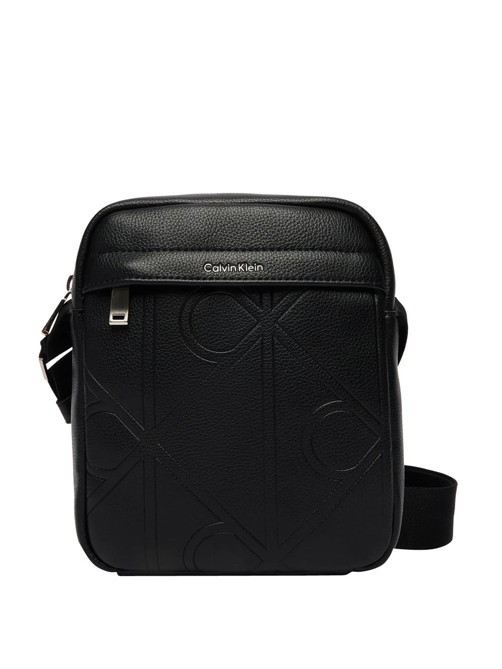 CALVIN ACC.1USCITA Borsa A Tracolla Calvin Klein Emblem Aop Emboss Reporter Nero