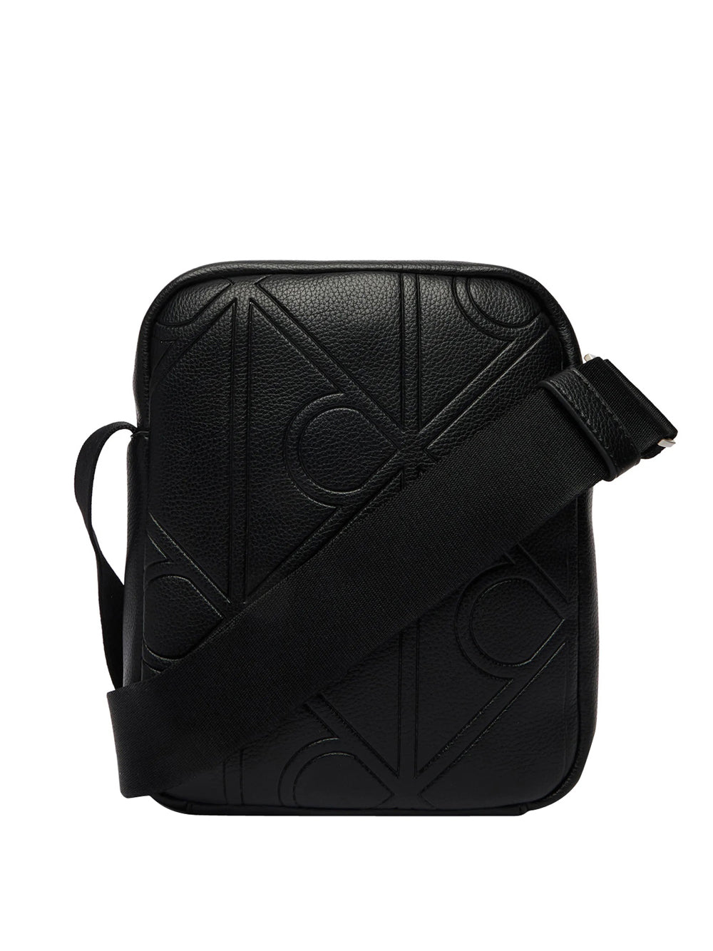 CALVIN ACC.1USCITA Borsa A Tracolla Calvin Klein Emblem Aop Emboss Reporter Nero