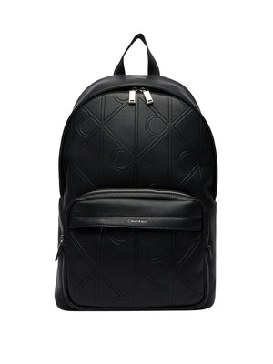 CALVIN ACC.1USCITA Zaino Calvin Klein Xl Emblem Aop Emboss Round - Nero
