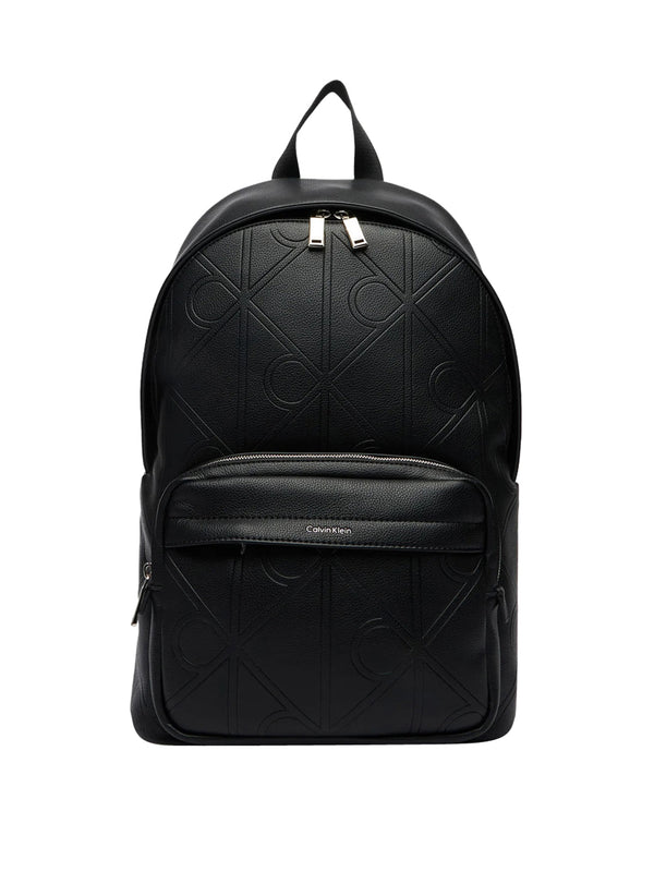CALVIN ACC.1USCITA Zaino Calvin Klein Xl Emblem Aop Emboss Round - Nero