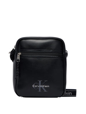 CALVIN ACC.1USCITA Borsa A Tracolla Calvin Klein Bold Logo Webbing Reporter Nero