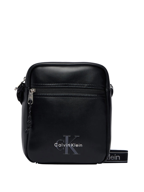CALVIN ACC.1USCITA Borsa A Tracolla Calvin Klein Bold Logo Webbing Reporter Nero