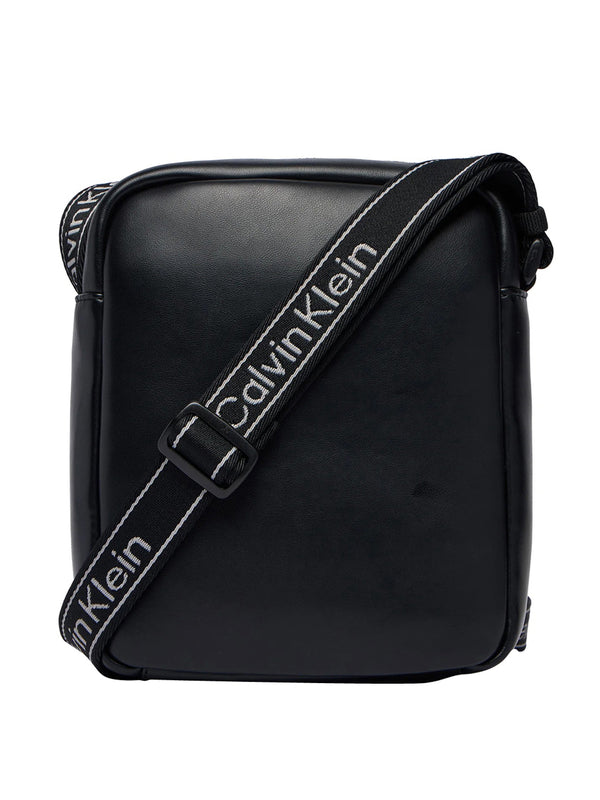 CALVIN ACC.1USCITA Borsa A Tracolla Calvin Klein Bold Logo Webbing Reporter Nero