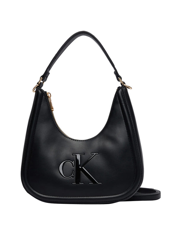 CALVIN ACC.2USCITA Borsa A Spalla Calvin Klein Bold Ck Small Crescent - Nero